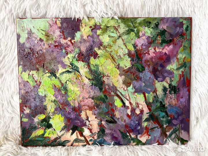 Персидская сирень картина маслом авторская