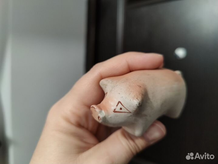 Статуэтка поросёнок свинка фарфор СССР бисквит