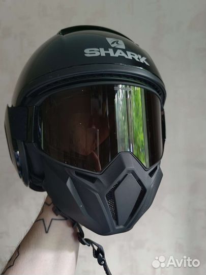 Мотошлем открытый shark street dark blank