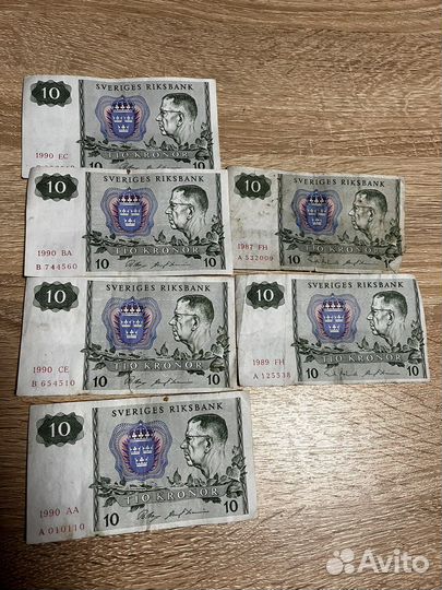 Банкнота Швеция 10 крон