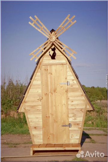 Уличный туалет деревянный KDS