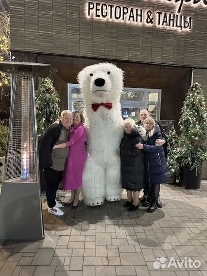 Белый Мишка/ростовая/кукла/экспресс поздравления