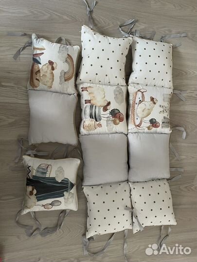 Бортики-подушки в кроватку