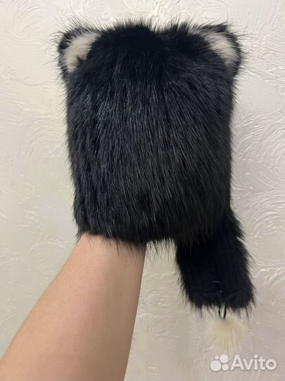 Шапка норковая для девочки