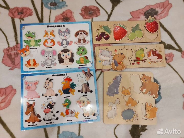 Развивающие игрушки, пазлы мозаика для малышей