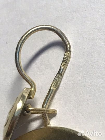 Серьги СССР серебро