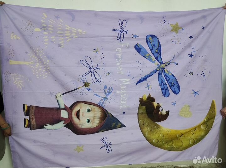 Постельное белье с простыней на резинке 1,5 сп