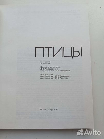 Птицы книга