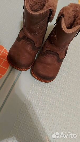 Ботинки зимние 23 кожаные