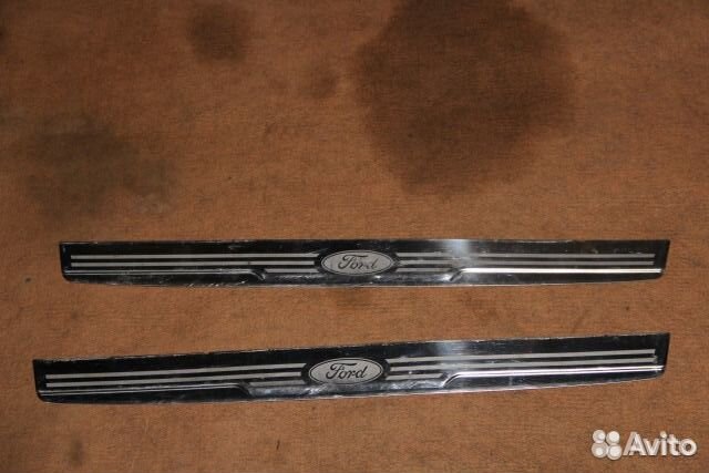 Накладки на пороги (хром) Форд Опель