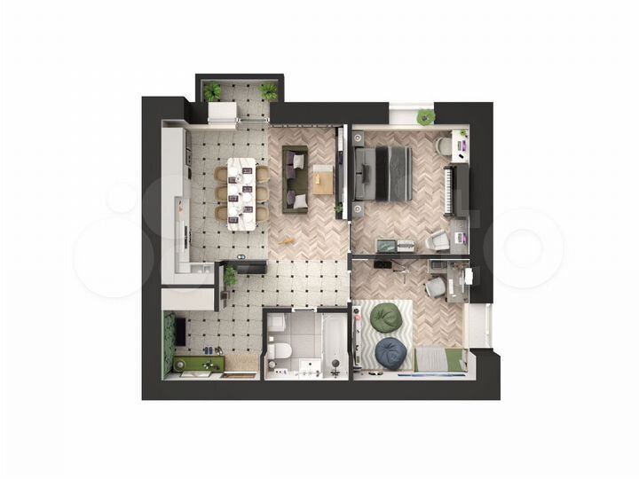 2-к. квартира, 61,5 м², 20/20 эт.