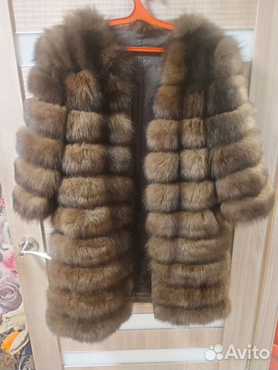 Шуба из песца под соболь