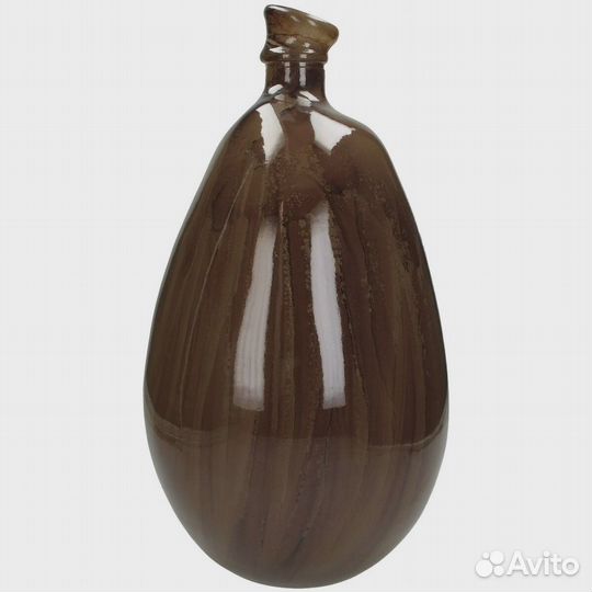 Ваза декоративная Kersten стекло коричневая 26x26x