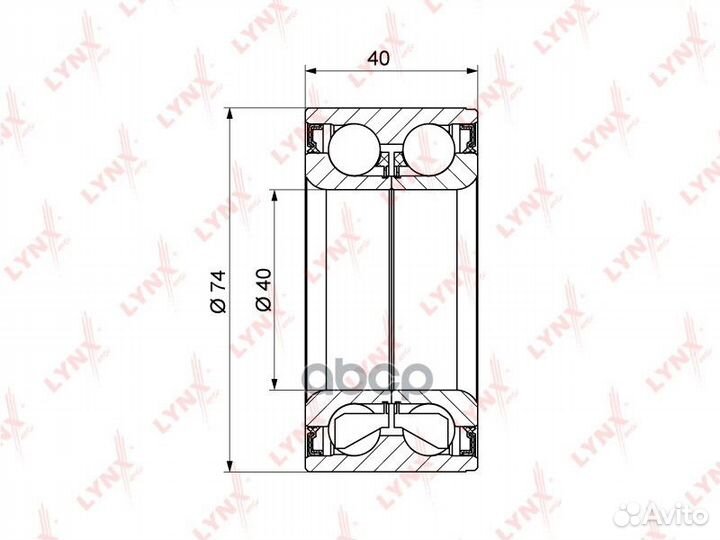 Подшипник ступицы колеса перед WB1160 lynxauto