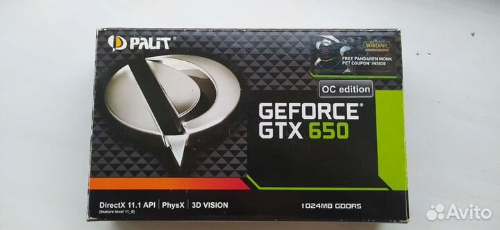 Видеокарта Palit gtx 650 OC 1gb