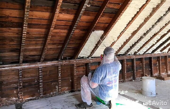 Утепление пенополиуретаном потолка дома