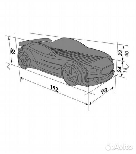 Детская кровать машина