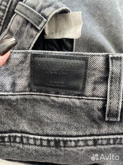 Джинсы черные широкие