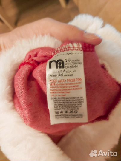 Новогодний колпак детский 3-6 месяцев