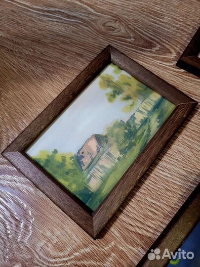 Картины акварель картон 10 на 15