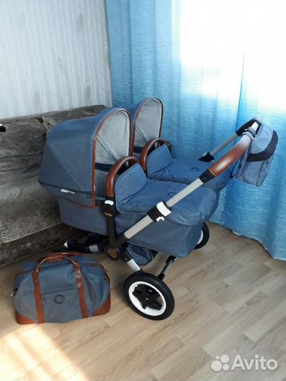 Коляска-трансформер для двойни, погодок
