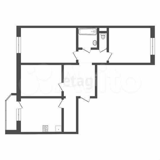 3-к. квартира, 86 м², 7/14 эт.