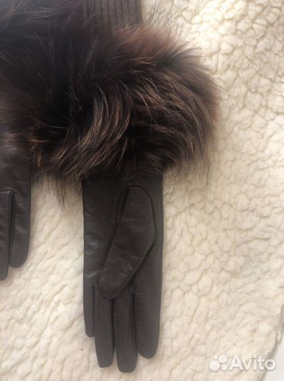 Перчатки кожаные натуральные