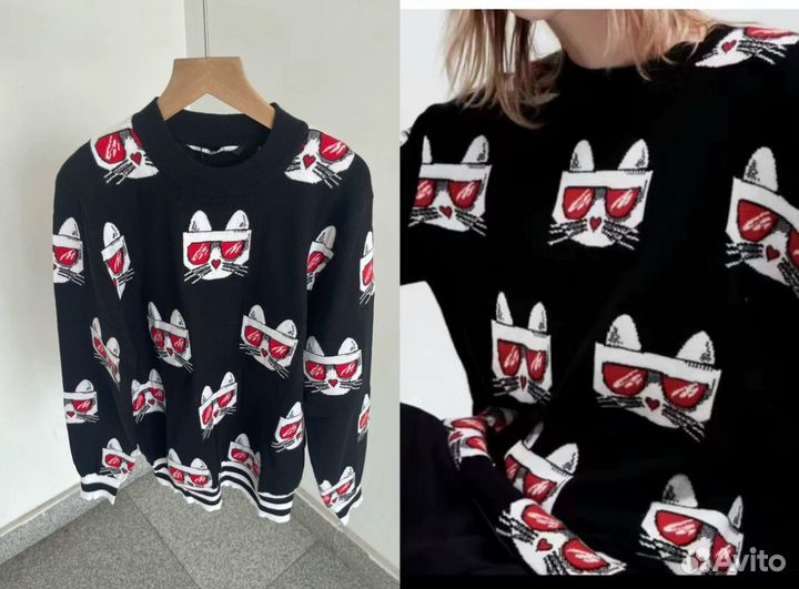 Свитер с круглым вырезом Karl Lagerfeld