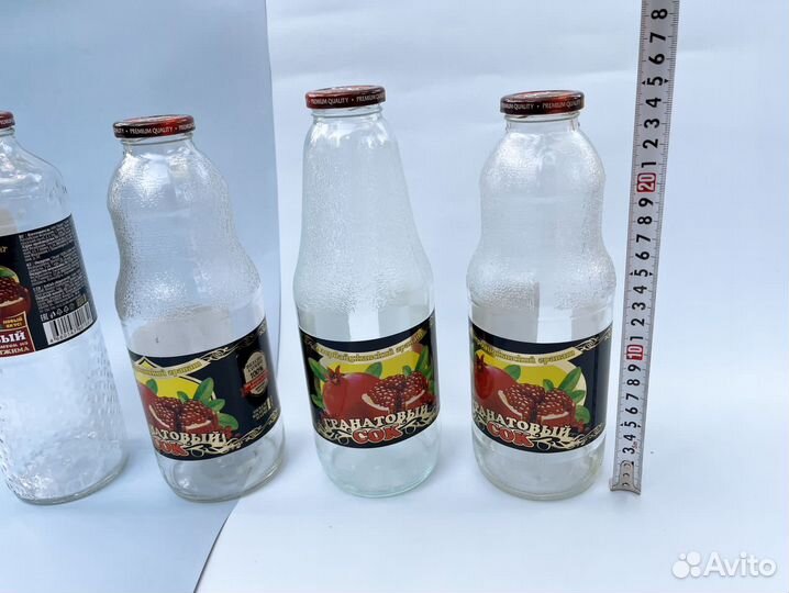 Стеклянная бутылка 1 л декоративная для закруток