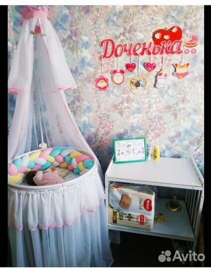 Детская кроватка трансформер с маятником 7в1