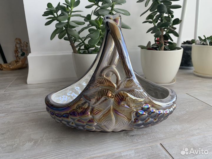 Фарфоровая ваза для фруктов СССР