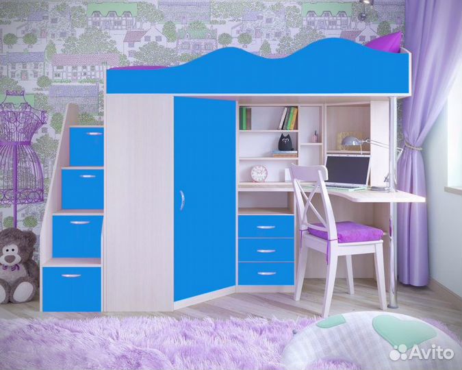 Кровать-чердак Пионер