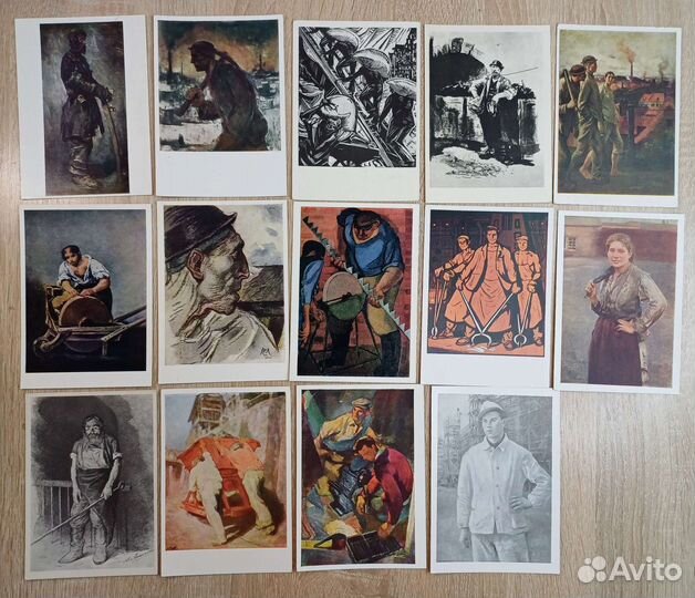 Рабочие, 22 открытки, 50-80е годы