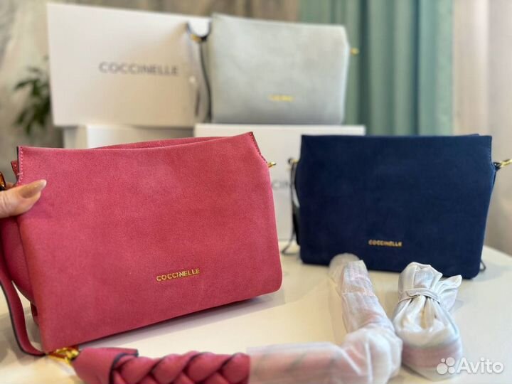 Сумка coccinelle замша 11 расцветок