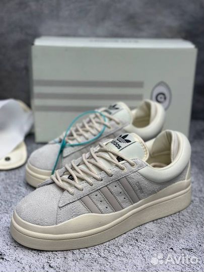 Кроссовки Adidas campus bad bunny бежевые