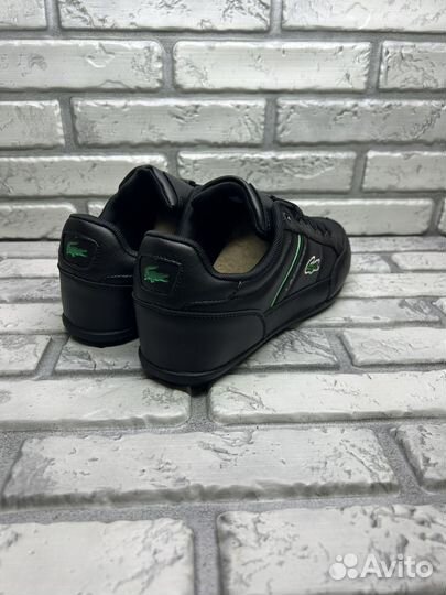 Кроссовки lacoste черные мужские кеды низкие 41-45