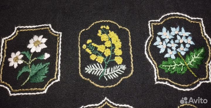 Сумка шоппер с вышивкой ручной работы