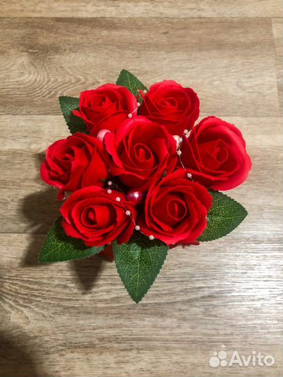 Букет из мыльных роз