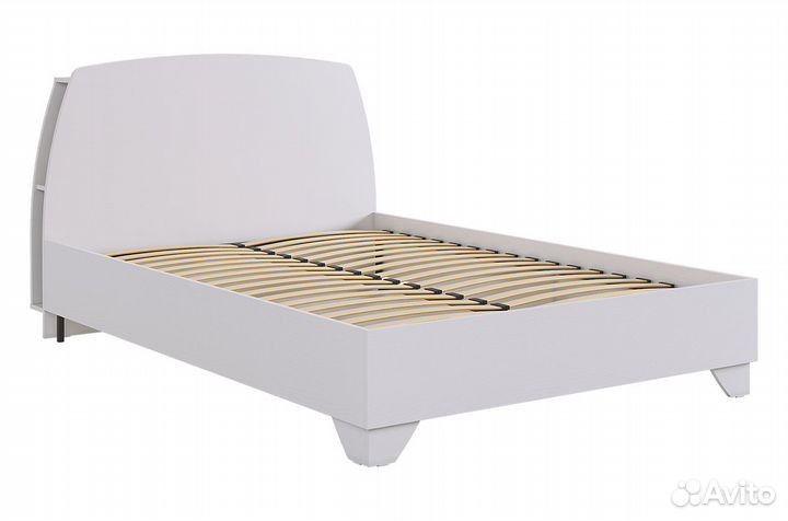 Виктория-1 Кровать с основанием 140х200 см (белое дерево)