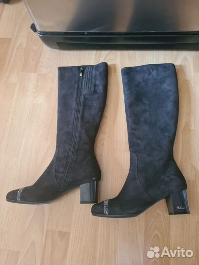 Сапоги женские Fabiani 38р замшевые, осенние