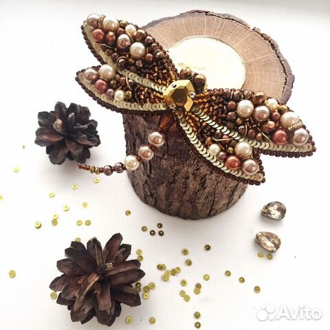 Брошь +из бисера