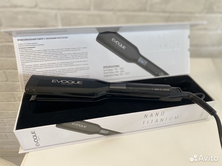 Выпрямитель (утюжок) evoque black Nano Titanium