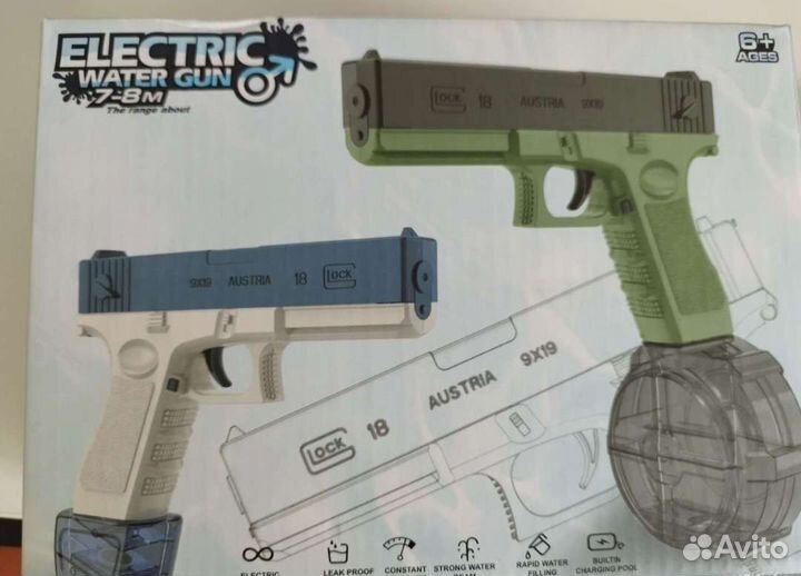 Пистолет glock для стрельбы водой