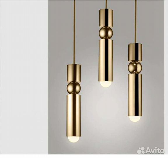 Светильник подвесной новый в упак. матовое золото