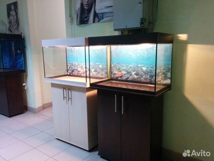 Аквариум 100 новый,биофильтр, фон, свет, тумба