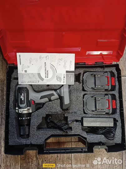 Шуруповерт Ледобур Nanwei 4Ач 2шт +шнек Тонар 130R