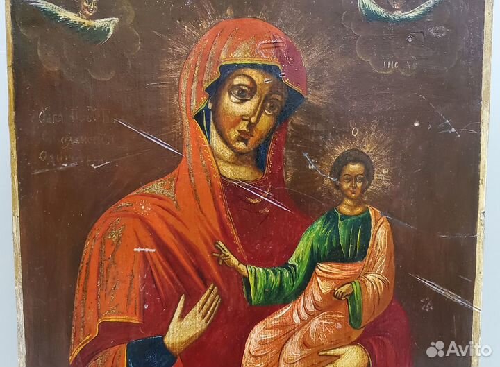 Икона Смоленская Богородица Одигитрия 19 век