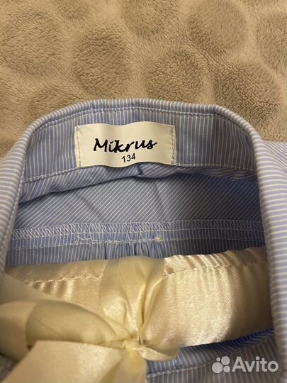 Школьная рубашка на девочку 134