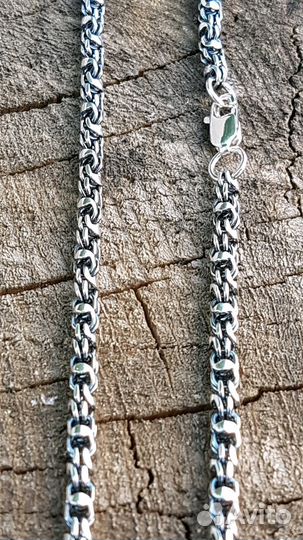 Новая серебряная цепочка цепь и крестик