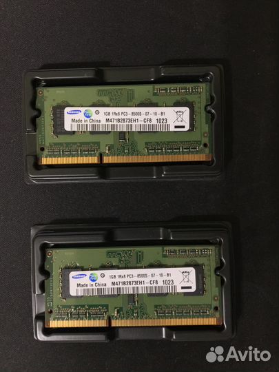 Оперативная память DDR3 sodimm Samsung 1GB 1RX8 PC